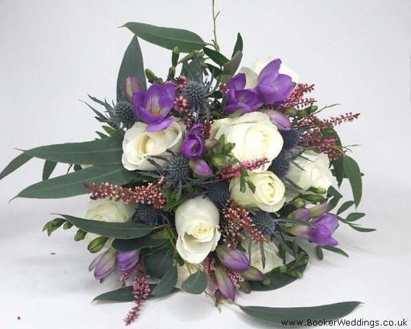 Loose round just picked wedding bouquet